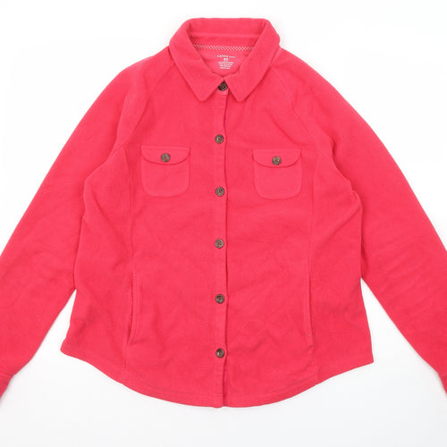 Lands' End Womens Pink Jacket Size M Button