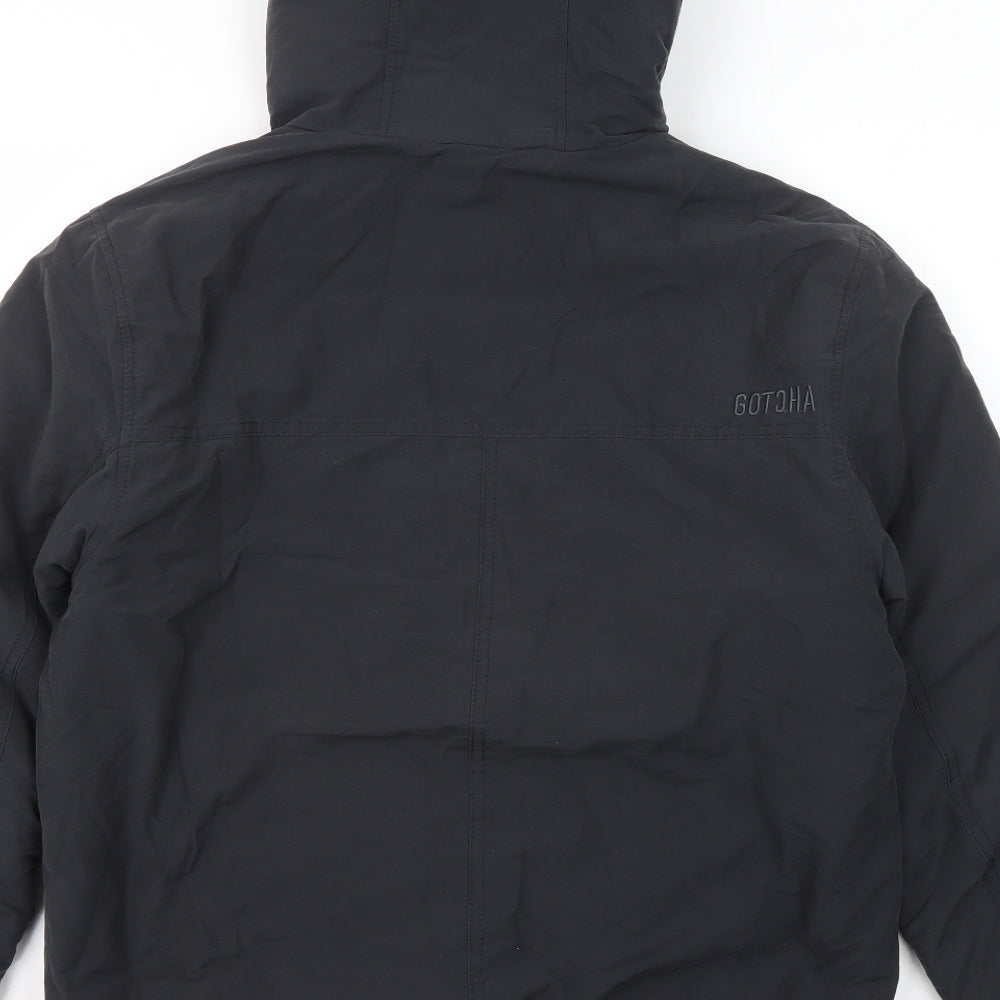 Gotcha Mens Blue Bomber Jacket Jacket Size M Zip