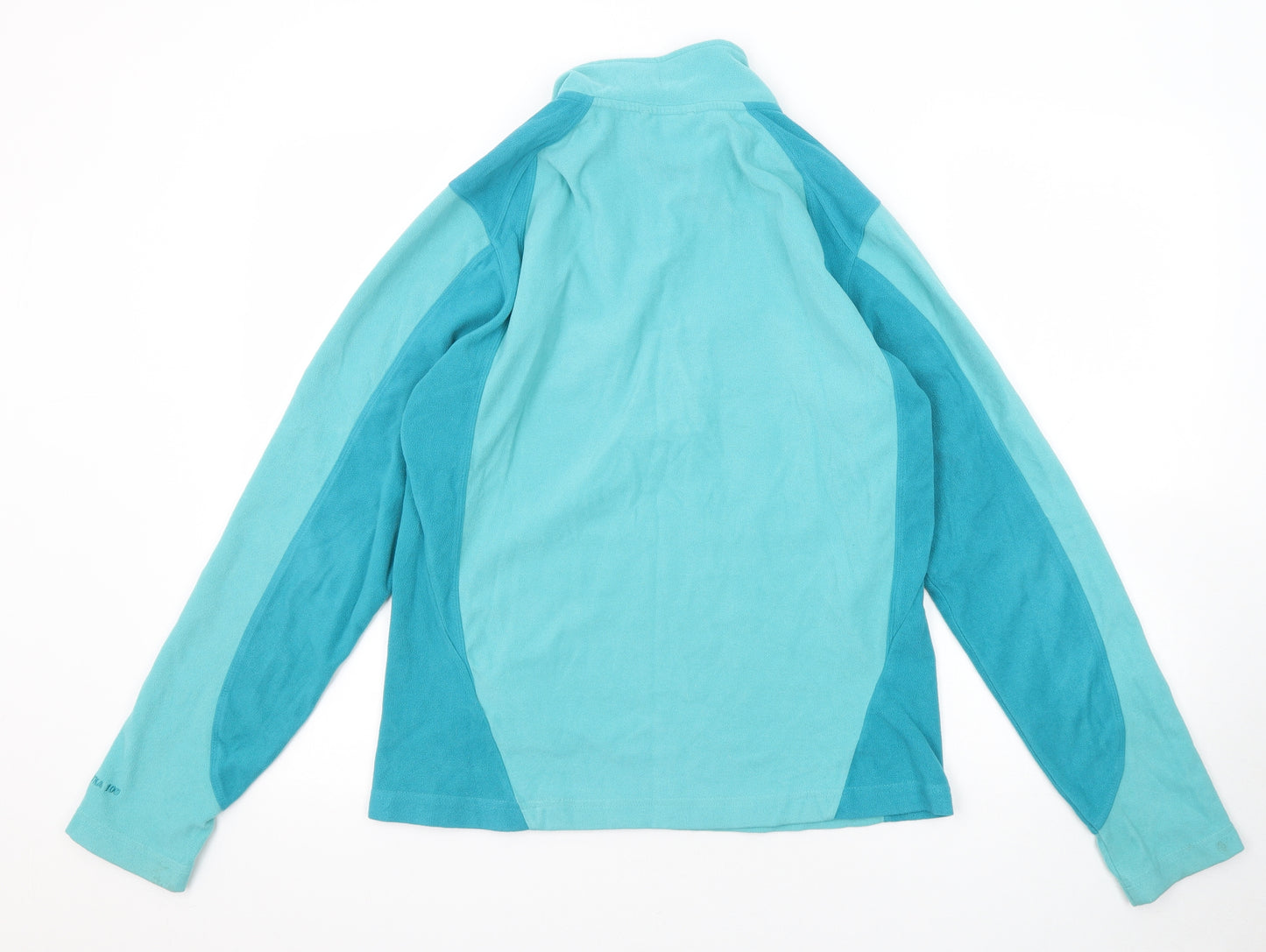 The North Face Womens Blue Colourblock Polyester Pullover Sweatshirt Size L Zip