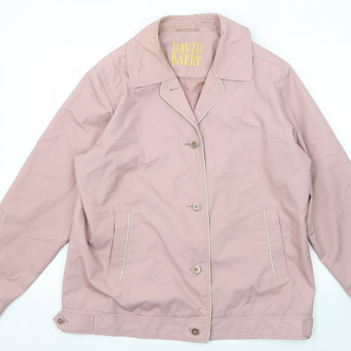 David Barry Womens Pink Jacket Size 16 Button