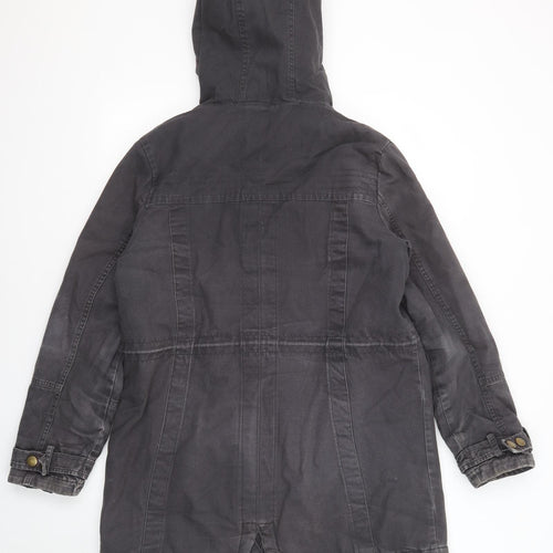 Marks and Spencer Womens Grey Parka Jacket Size 12 Zip