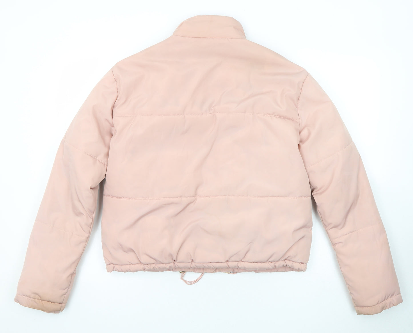 New Look Womens Pink Puffer Jacket Jacket Size 8 Zip