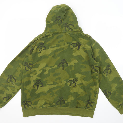 Star Wars Boys Green Camouflage Cotton Pullover Hoodie Size 14-15 Years Pullover - Baby Yoda