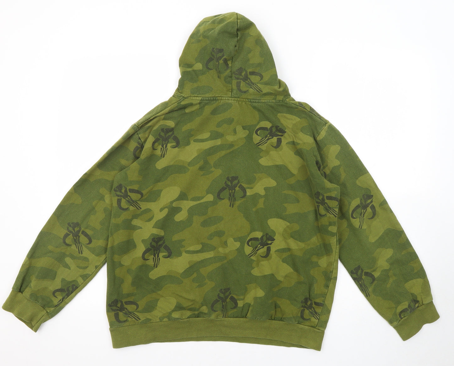 Star Wars Boys Green Camouflage Cotton Pullover Hoodie Size 14-15 Years Pullover - Baby Yoda