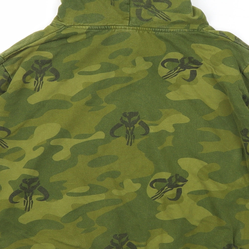 Star Wars Boys Green Camouflage Cotton Pullover Hoodie Size 14-15 Years Pullover - Baby Yoda