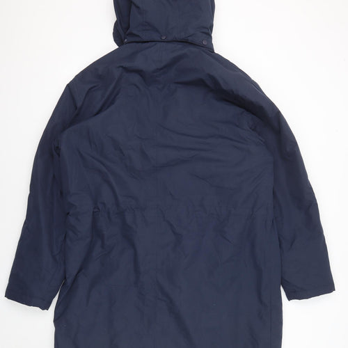 Cotton Traders Mens Blue Rain Coat Coat Size XL Zip
