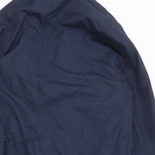 Cotton Traders Mens Blue Rain Coat Coat Size XL Zip