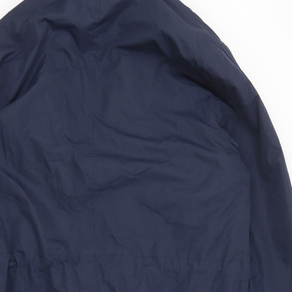 Cotton Traders Mens Blue Rain Coat Coat Size XL Zip