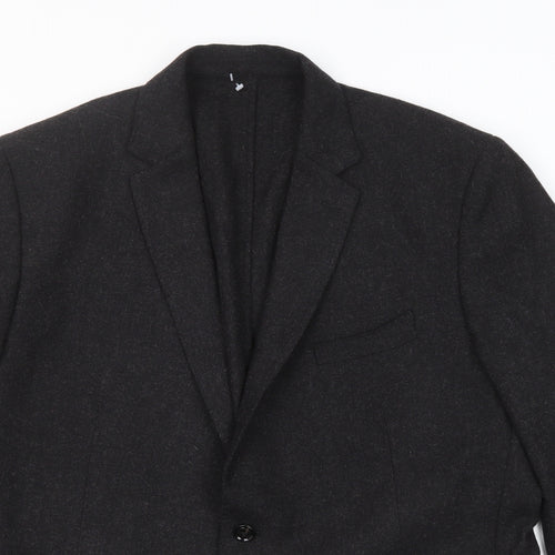 Rushmore Mens Black Wool Jacket Blazer Size 56 Regular