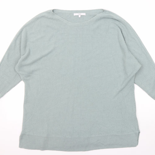 NEXT Womens Green Boat Neck Acrylic Pullover Jumper Size XL