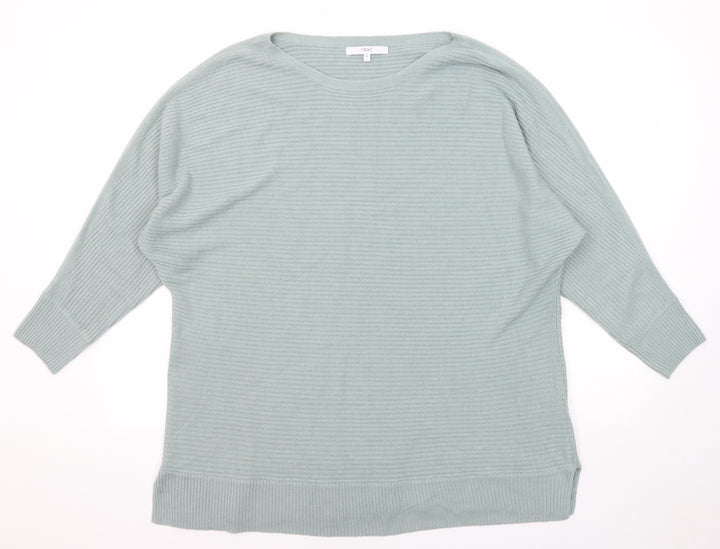 NEXT Womens Green Boat Neck Acrylic Pullover Jumper Size XL