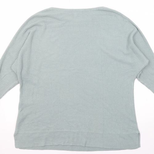 NEXT Womens Green Boat Neck Acrylic Pullover Jumper Size XL