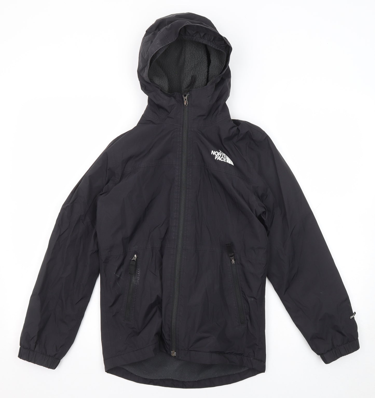 The North Face Boys Black Windbreaker Jacket Size M Zip