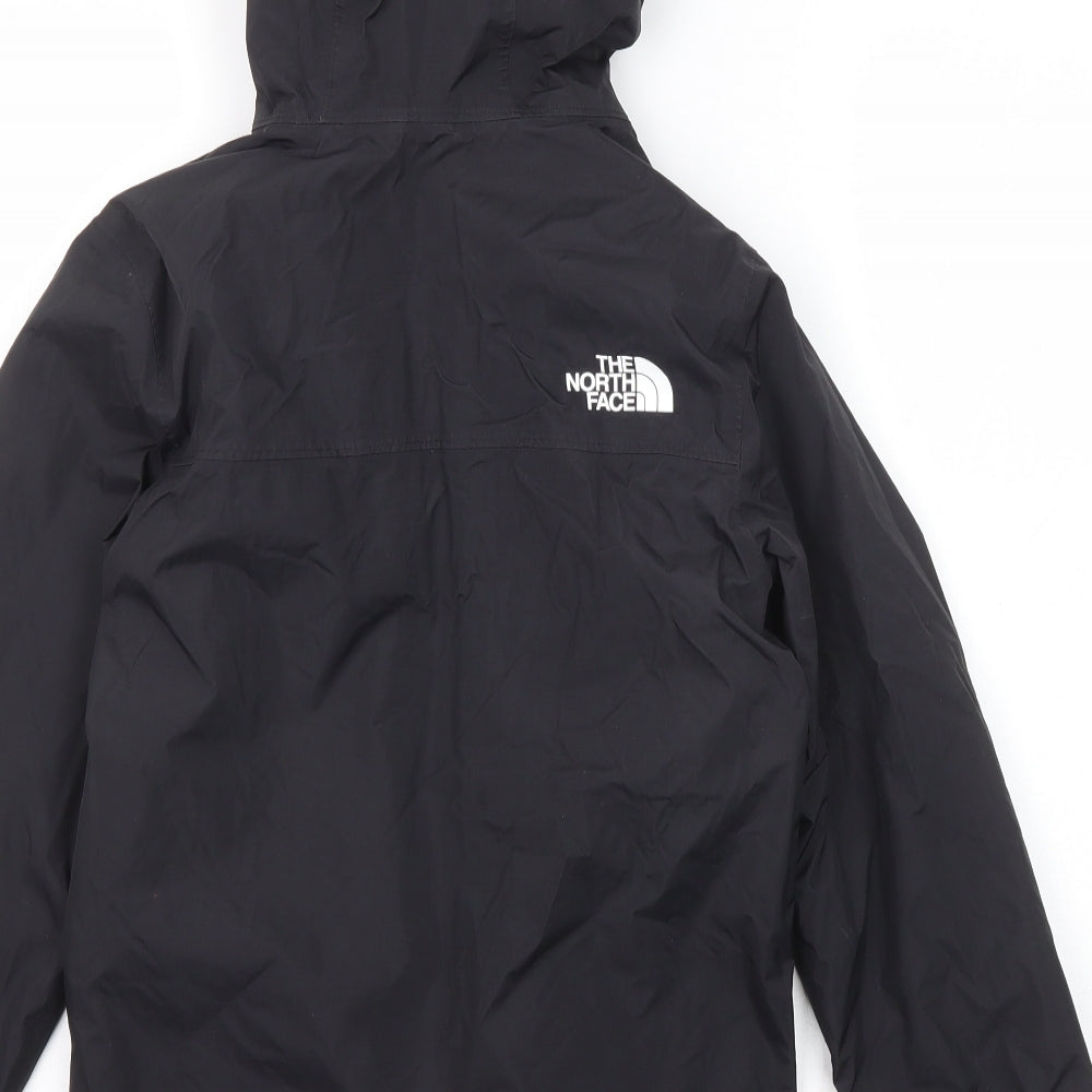 The North Face Boys Black Windbreaker Jacket Size M Zip
