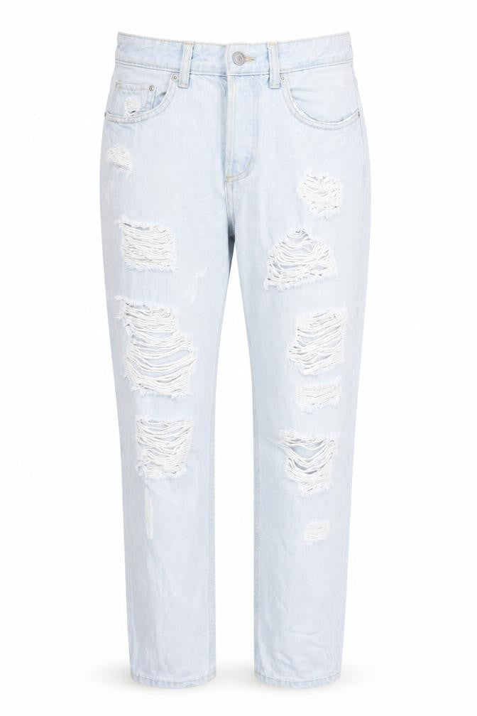 &Denim Womens Blue Cotton Straight Jeans Size 28 in Regular Zip