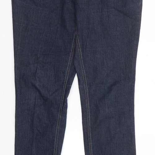 Dorothy Perkins Womens Blue Cotton Straight Jeans Size 14 Regular Zip
