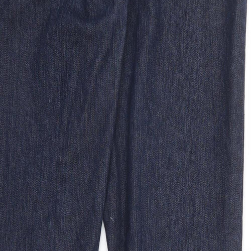 Dorothy Perkins Womens Blue Cotton Straight Jeans Size 14 Regular Zip