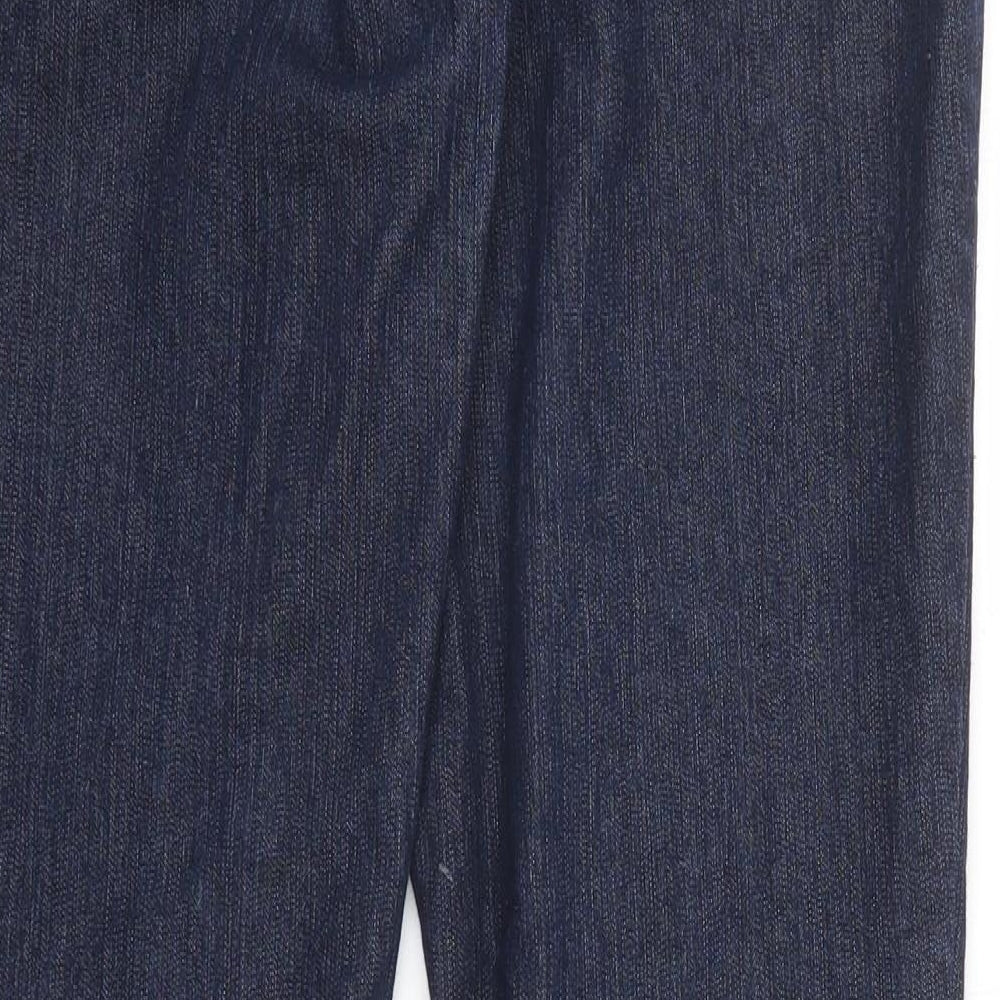 Dorothy Perkins Womens Blue Cotton Straight Jeans Size 14 Regular Zip