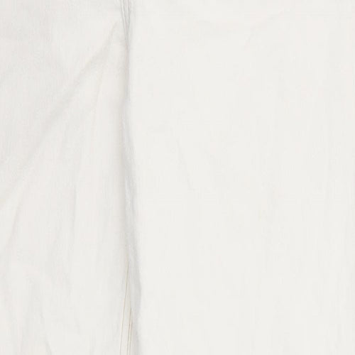 Topshop Womens White Cotton Straight Jeans Size 26 in L32 in Regular Zip