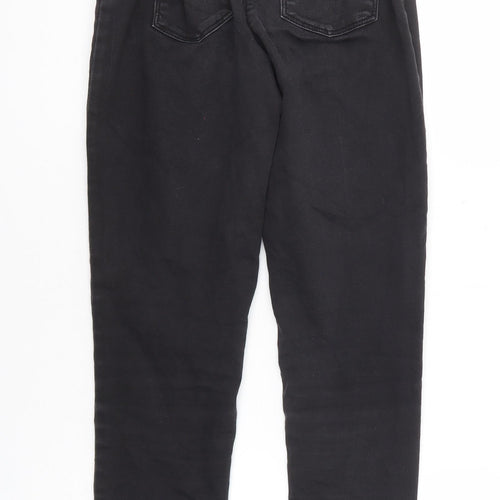 I Love Girlswear Girls Black Cotton Straight Jeans Size 12 Years Regular Zip