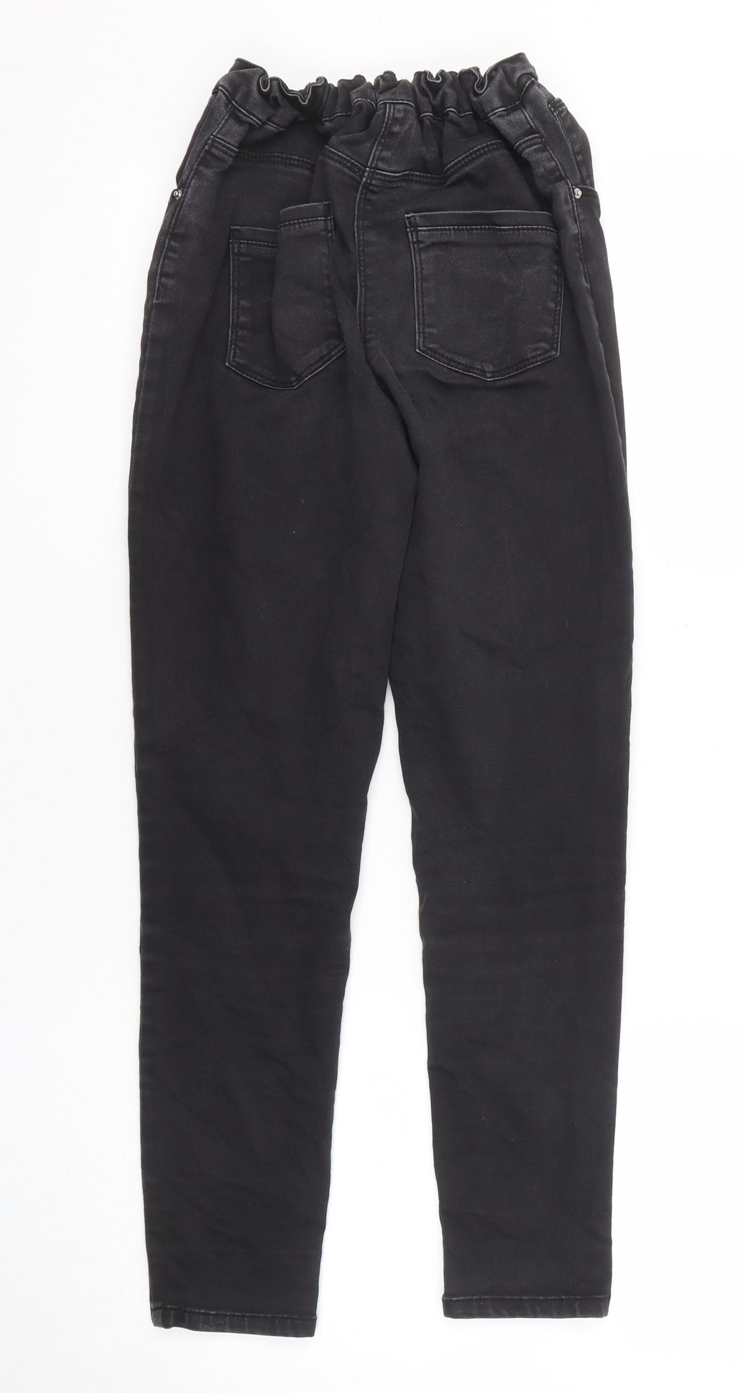 I Love Girlswear Girls Black Cotton Straight Jeans Size 12 Years Regular Zip