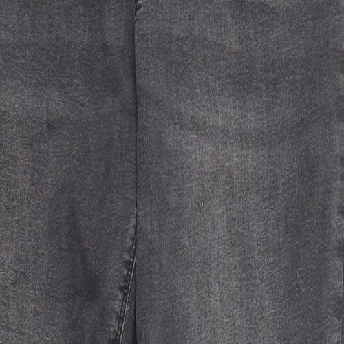 Denim & Co. Womens Black Cotton Straight Jeans Size 18 Regular Zip
