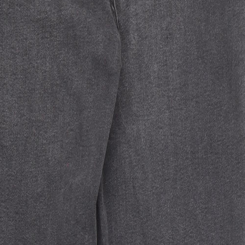 Denim & Co. Womens Black Cotton Straight Jeans Size 18 Regular Zip