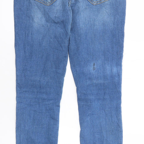 Only Womens Blue Cotton Skinny Jeans Size 32 in Regular Zip