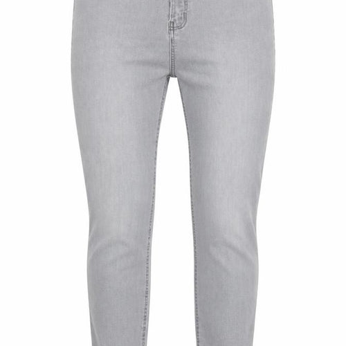 Denim & Co. Womens Grey Cotton Skinny Jeans Size 8 Regular Zip