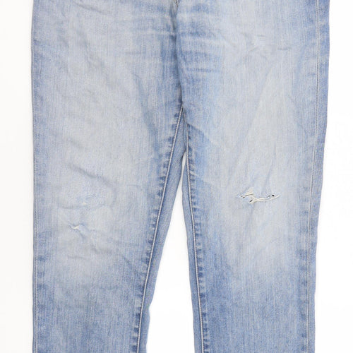 Levi's Mens Blue Cotton Straight Jeans Size 34 in L32 in Regular Zip