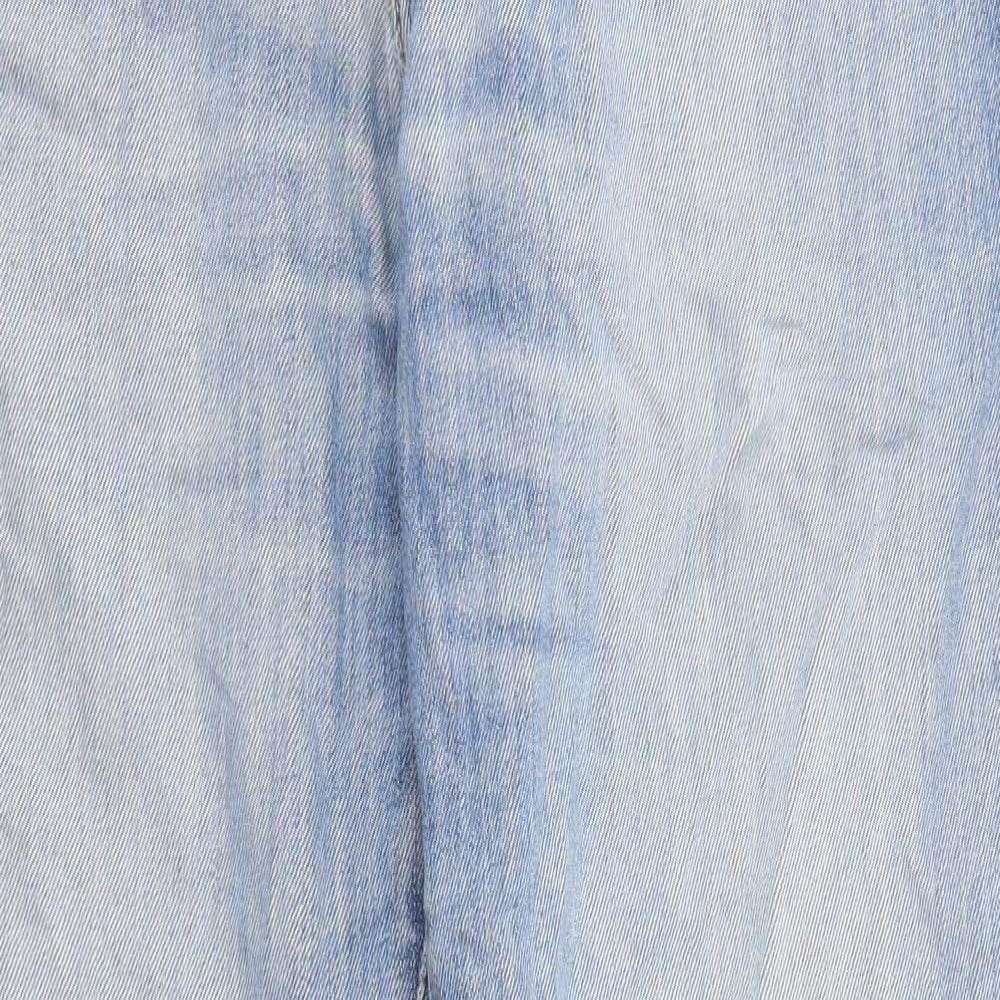 Levi's Mens Blue Cotton Straight Jeans Size 34 in L32 in Regular Zip
