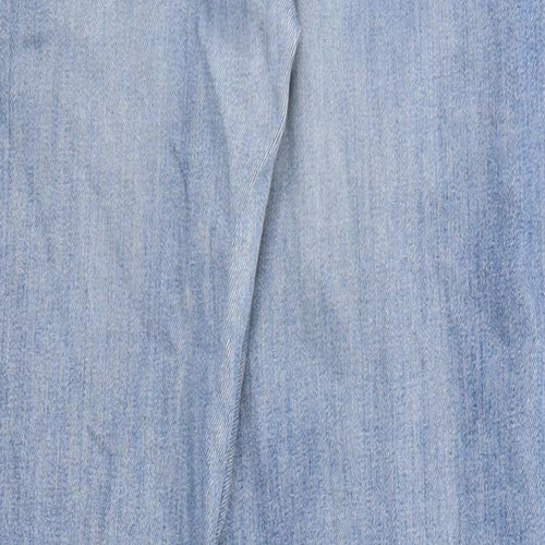 Levi's Mens Blue Cotton Straight Jeans Size 34 in L32 in Regular Zip