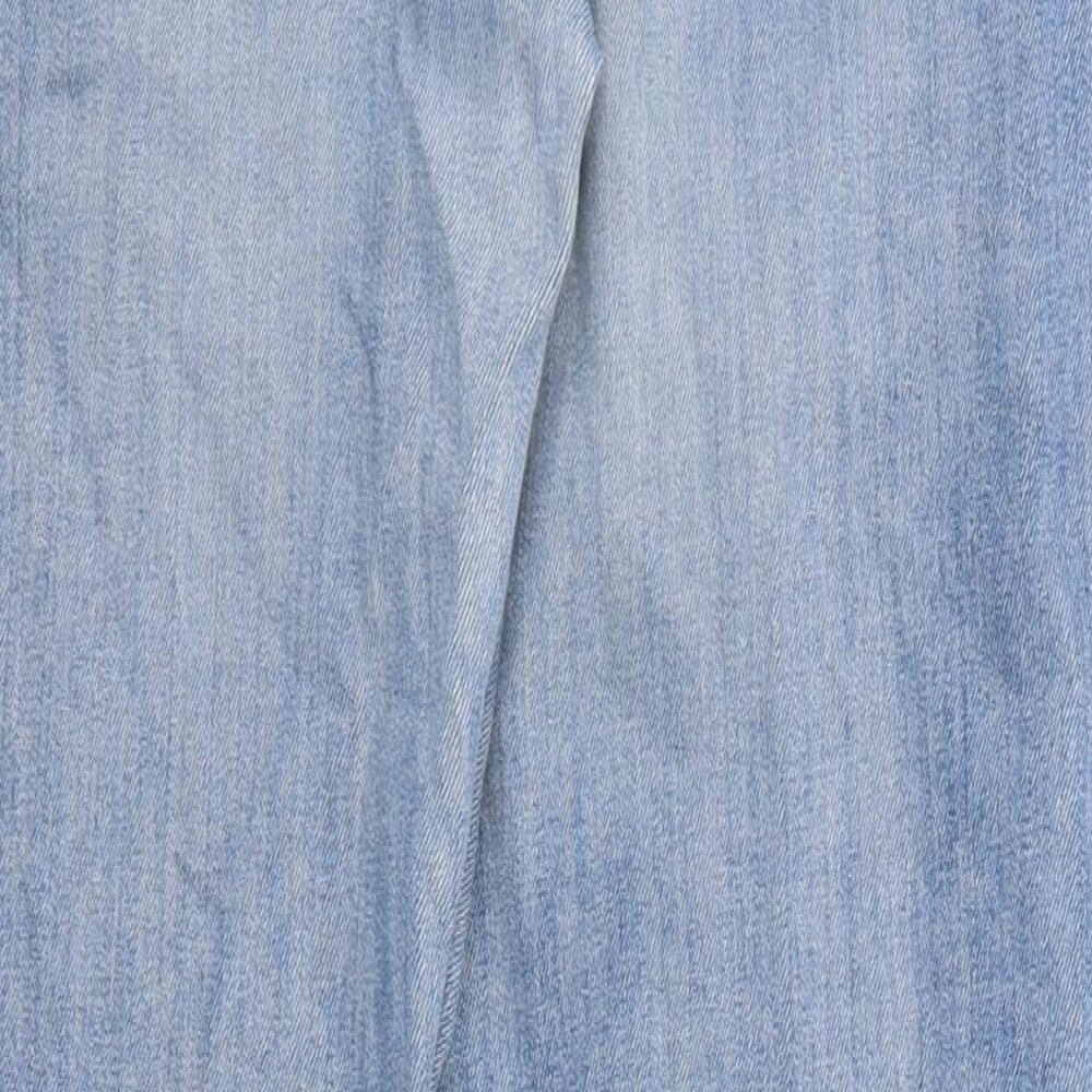 Levi's Mens Blue Cotton Straight Jeans Size 34 in L32 in Regular Zip
