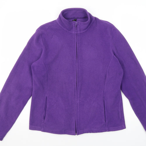 Marks and Spencer Womens Purple Jacket Size 14 Zip