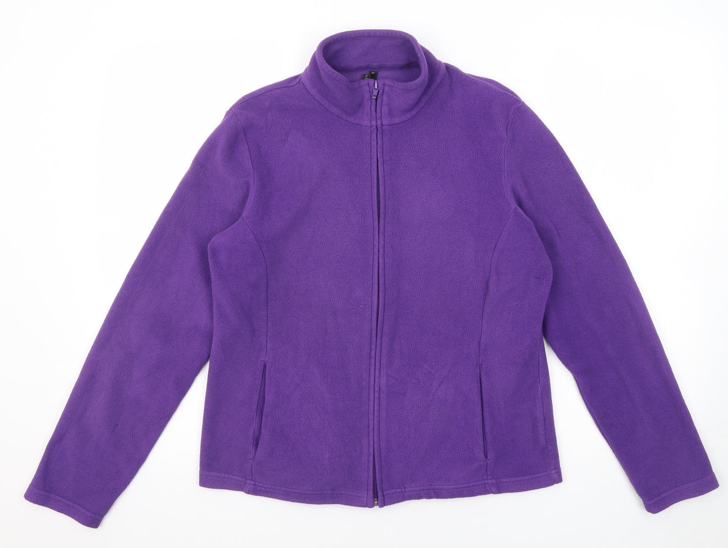 Marks and Spencer Womens Purple Jacket Size 14 Zip