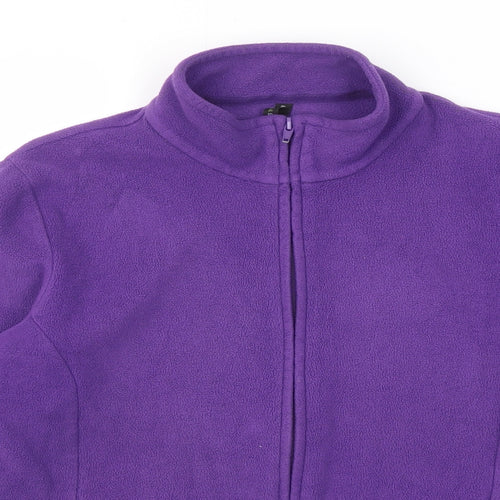 Marks and Spencer Womens Purple Jacket Size 14 Zip