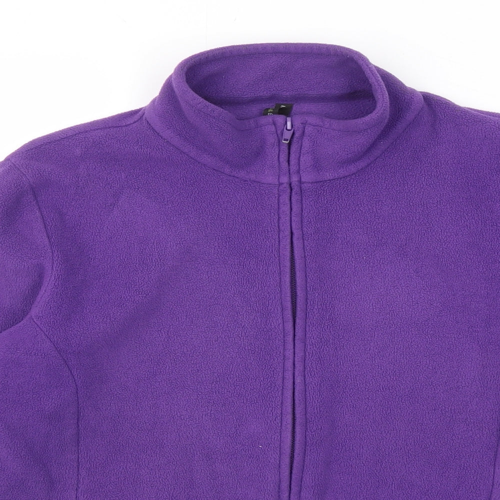 Marks and Spencer Womens Purple Jacket Size 14 Zip
