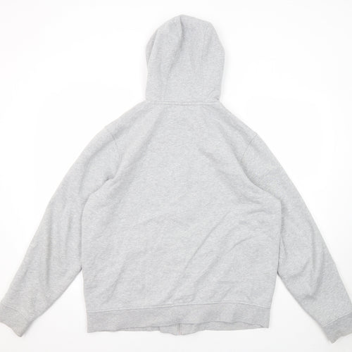 Lacoste Mens Grey Cotton Full Zip Hoodie Size XL