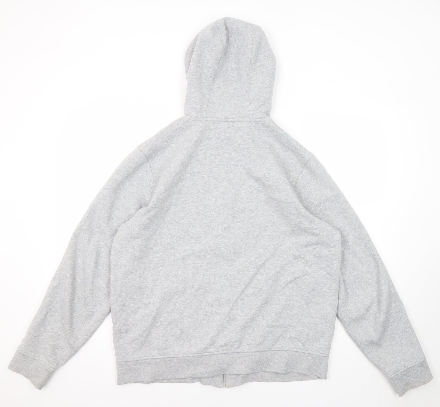 Lacoste Mens Grey Cotton Full Zip Hoodie Size XL