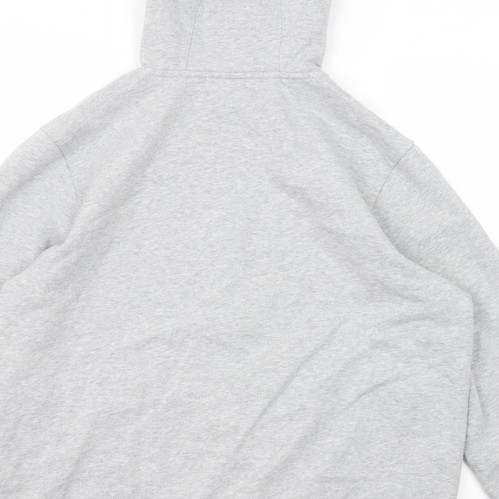 Lacoste Mens Grey Cotton Full Zip Hoodie Size XL