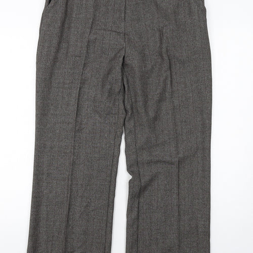 Anna Rose Womens Grey Polyester Dress Pants Trousers Size 16 Regular Zip