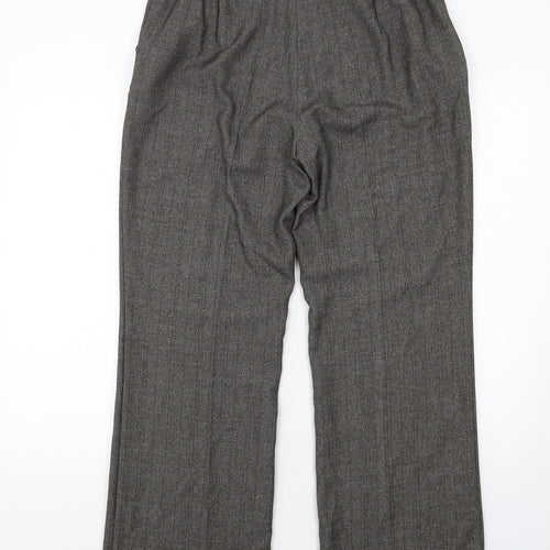 Anna Rose Womens Grey Polyester Dress Pants Trousers Size 16 Regular Zip