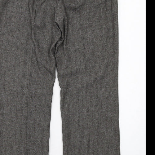 Anna Rose Womens Grey Polyester Dress Pants Trousers Size 16 Regular Zip
