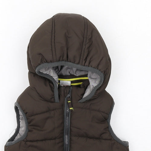 Mini Club Boys Brown Quilted Jacket Size 4-5 Years Zip