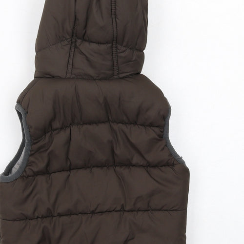 Mini Club Boys Brown Quilted Jacket Size 4-5 Years Zip