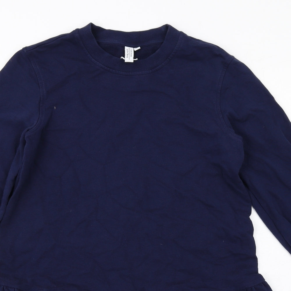 & Other Stories Womens Blue Cotton Jumper Dress Size XS Crew Neck Pullover