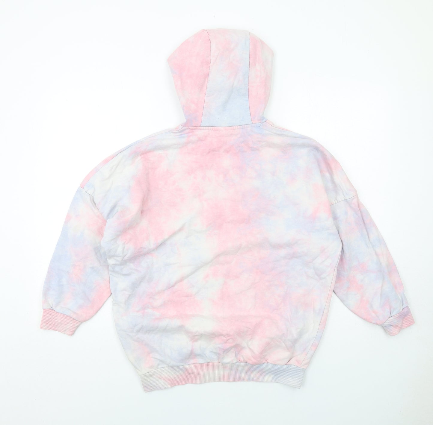 ellesse Womens Multicoloured Geometric Cotton Full Zip Hoodie Size 4 Pullover - Tie dye pattern