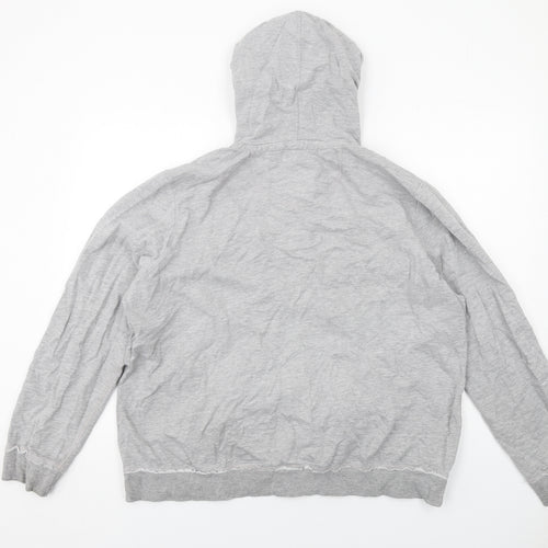 South Womens Grey Cotton Full Zip Hoodie Size 22 Zip