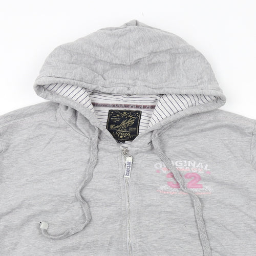 South Womens Grey Cotton Full Zip Hoodie Size 22 Zip