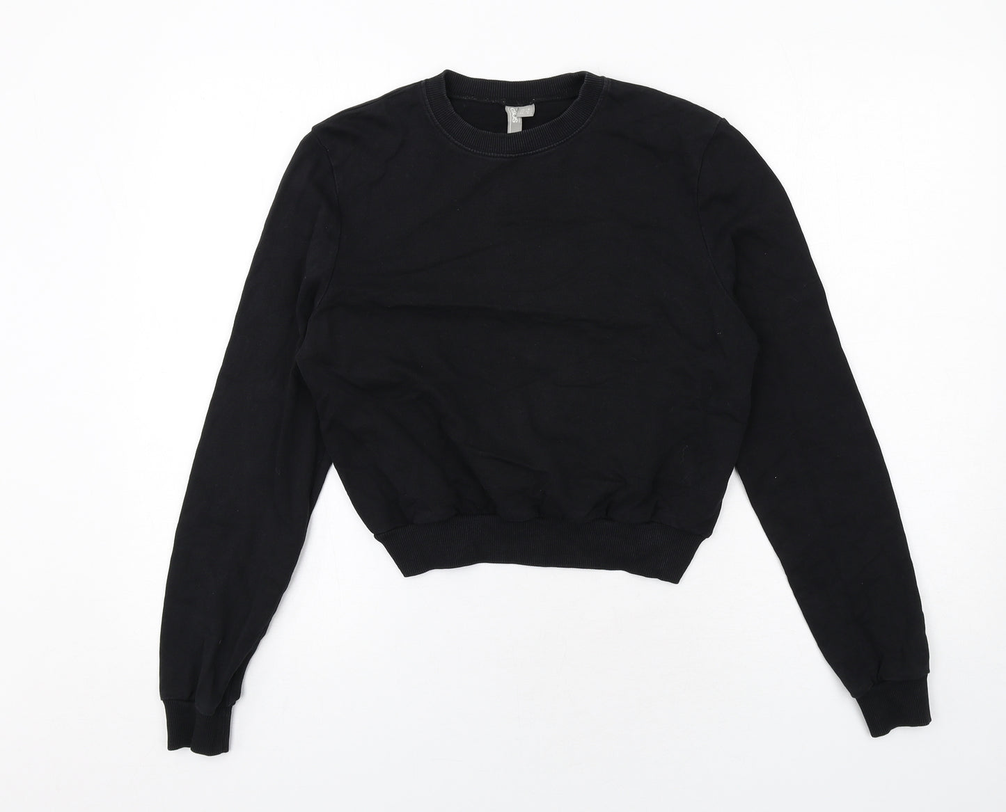 ASOS Womens Black Cotton Pullover Sweatshirt Size 8 Pullover